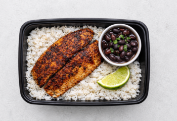 Blackened Swai with Rice & Beans Blackened Swai with Rice & Beans