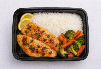 Baked Swai with White Wine Lemon Garlic Sauce